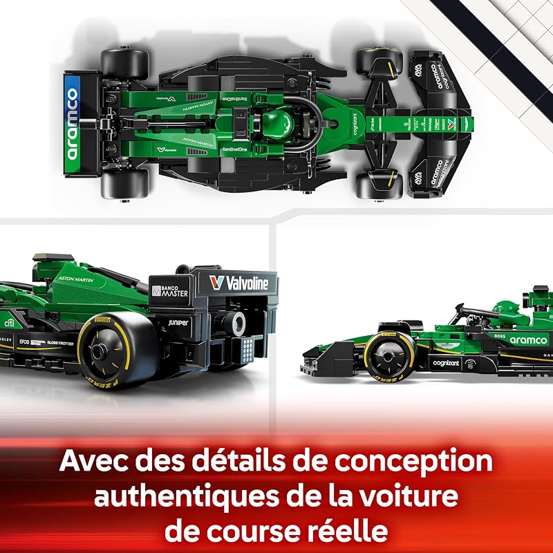 Speed Champions Voiture F1 Aston Martin Aramco AMR24 - Jeu de Construction avec Voiture de Course - Minifigurine Collector de Pilote de Formule 1 - Cadeau pour garçons et Filles dès 10 Ans 77245