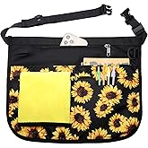 Waterproof Server Apron for Women with 5 Pockets,Quickly Put on and Take off Waitress Aprons,Work Apron for Bartender Barista