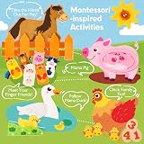 Hahaland Montessori Busy Book 15-in-1 Sensory Board for Toddlers 1+ Year view 3