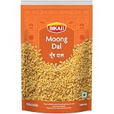 BIKAJI Moong Dal 14.11 oz, Crispy Salted Lentil Indian Namkeen | Golden, crunchy green gram beads made with traditional Bikaneri recipes. Ready to eat; great for tea time, parties