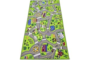 ToyVelt Carpet Playmat Kids Rug - Large 60” x 32” Educational City Road Traffic Mat for Kids Ages 3–12 - Preschool Rug & Play Room Carpet with Skid-Proof Backing - Bedroom & Playroom