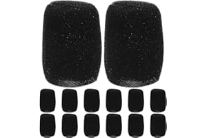 Milisten 15pcs Microphone Windshield Covers Thick Sponge Windscreen Muff for Handheld Mics Noise Reduction