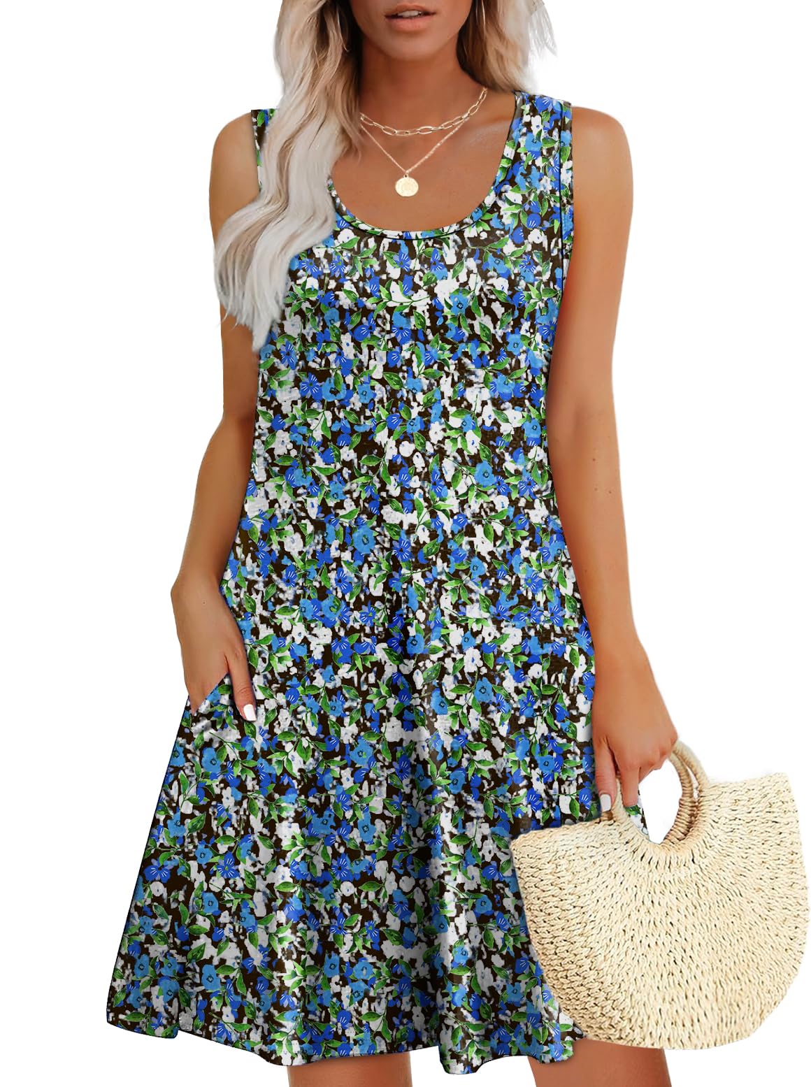 WEESO Summer Dresses for Women 2025 Loose V Neck
