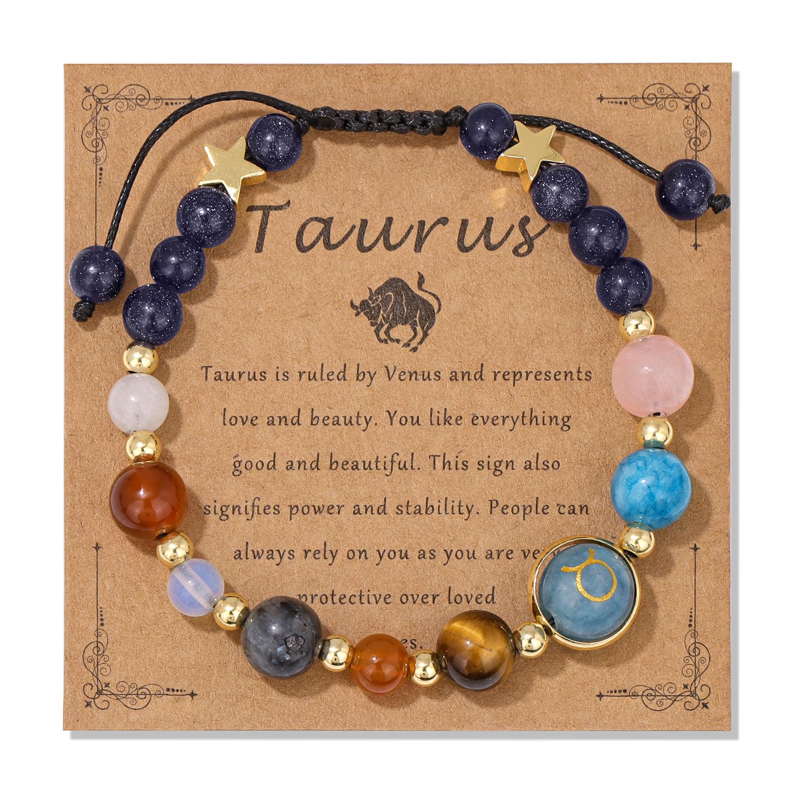Vinswet Taurus Zodiac Bracelets for Women Men,12