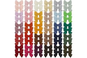 Choicbaby 60PCS Girls Bows 2.8 Inches Hair Bows Clips for Baby Girls Alligator Clips Felt Woolen Hair Accessories for Toddlers Infants Kids and Little Girls
