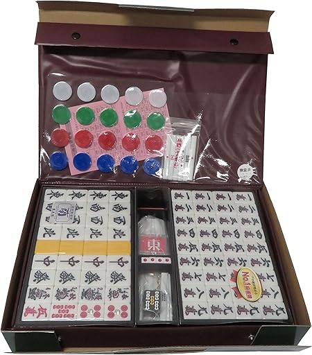 Amazon 見やすい２ｌ大型高級麻雀牌マージャンパイ 蘭 ケース付き 麻雀 おもちゃ