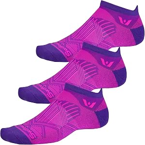Swiftwick- ASPIRE (3 Pairs) No-Show Running Socks, Cycling Socks, Compression Fit