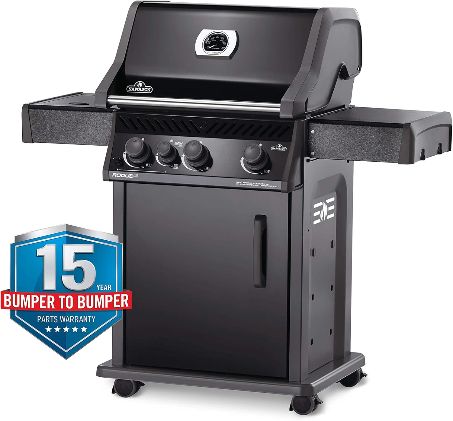 review Napoleon RXT425SIBNK-1 Rogue XT 425 Side Infrared Burner Natural Gas Grill, sq, Black