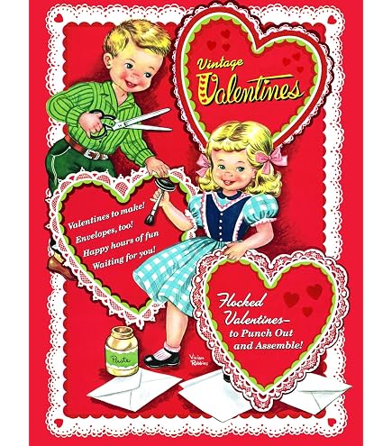Whaline Valentine's Day Scrapbook Stickers - 30 Sheets With Hearts, Roses & Sweet Words For Journals, Cards & Crafts