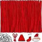 200pcs Red Pipe Cleaners and self-Adhesive Wiggle