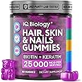 Hair Skin and Nails Gummies with Biotin Collagen Keratin Astragalus - Hair Growth Supplement & Hair Vitamins for Hair Loss for Women & Men, Hair Skin and Nails Multivitamin B7 Gummies, 60 Gummy Bears