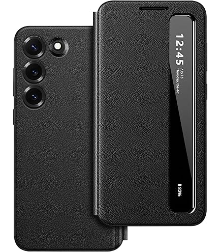 Amazon.com: Samsung Official S22 Smart Clear View Cover Black