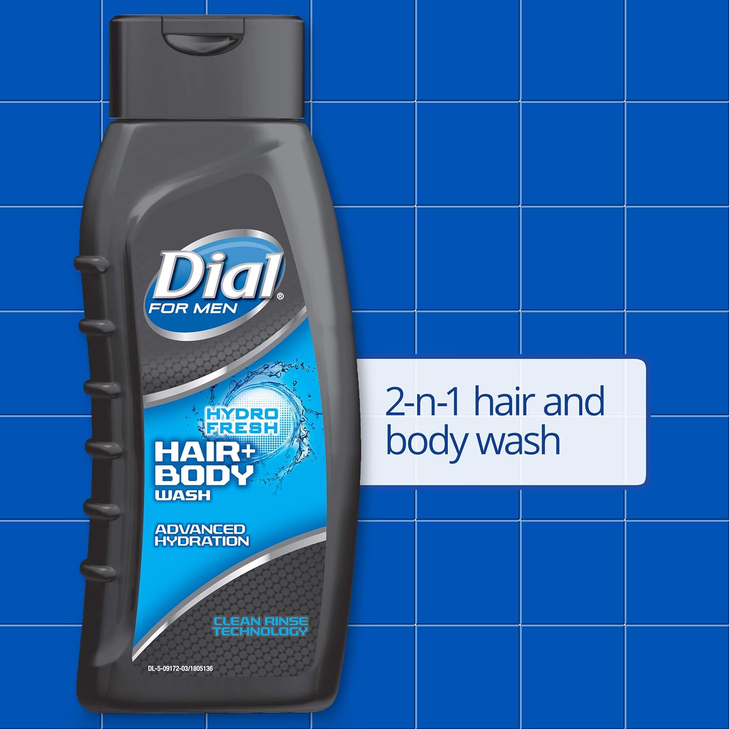 Dial For Men Hair + Body Wash, Hydro Fresh, 20 Ounce (Pack of 4) : Beauty