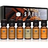 P&J Fragrance Oil Spice Set | Cinnamon, Harvest Spice, Apple Cider, Coffee Cake, Gingerbread, and Pumpkin Pie Candle Scents f