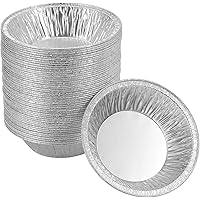 Waytiffer 50 Pack - Pie Pans 5 inch,Mini Pie Tins HEAVY-DUTY Disposable Aluminum Foil Tart/pie Pans for Baking Personal Mini 