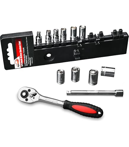 Clé à Cliquet 1/2 Et Douilles 10-24 Mm – 13 Pièces – AWTOOLS – Coffret Atelier Pro