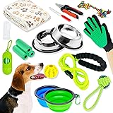 Puppy Starter Kit, Dog Starter Kit, Puppy Kit, 16Pcs Puppy Supplies Essentials, Includes: Dog Feeding Supplies, Dog Toys, Dog