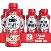 Core Power Fairlife 26g Protein Milk Shakes, Ready To Drink for Workout Recovery, Strawberry Banana, 14 Fl Oz (Pack of 12)