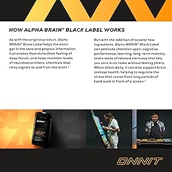 ONNIT Alpha Brain Black Label Capsule