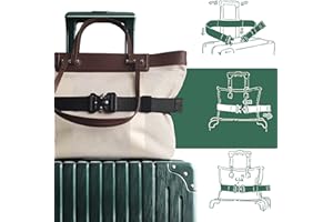 PARIS IN RAIN Travel Belt for Luggage - Stylish & Adjustable Add a Bag Luggage Strap for Carry On Bag - Airport Travel Accessories for Women & Men (Black)