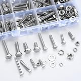 SZSLMY 408Pcs Stainless Steel Hex Bolts Nuts Washers Set M5 M6 M8 view 7