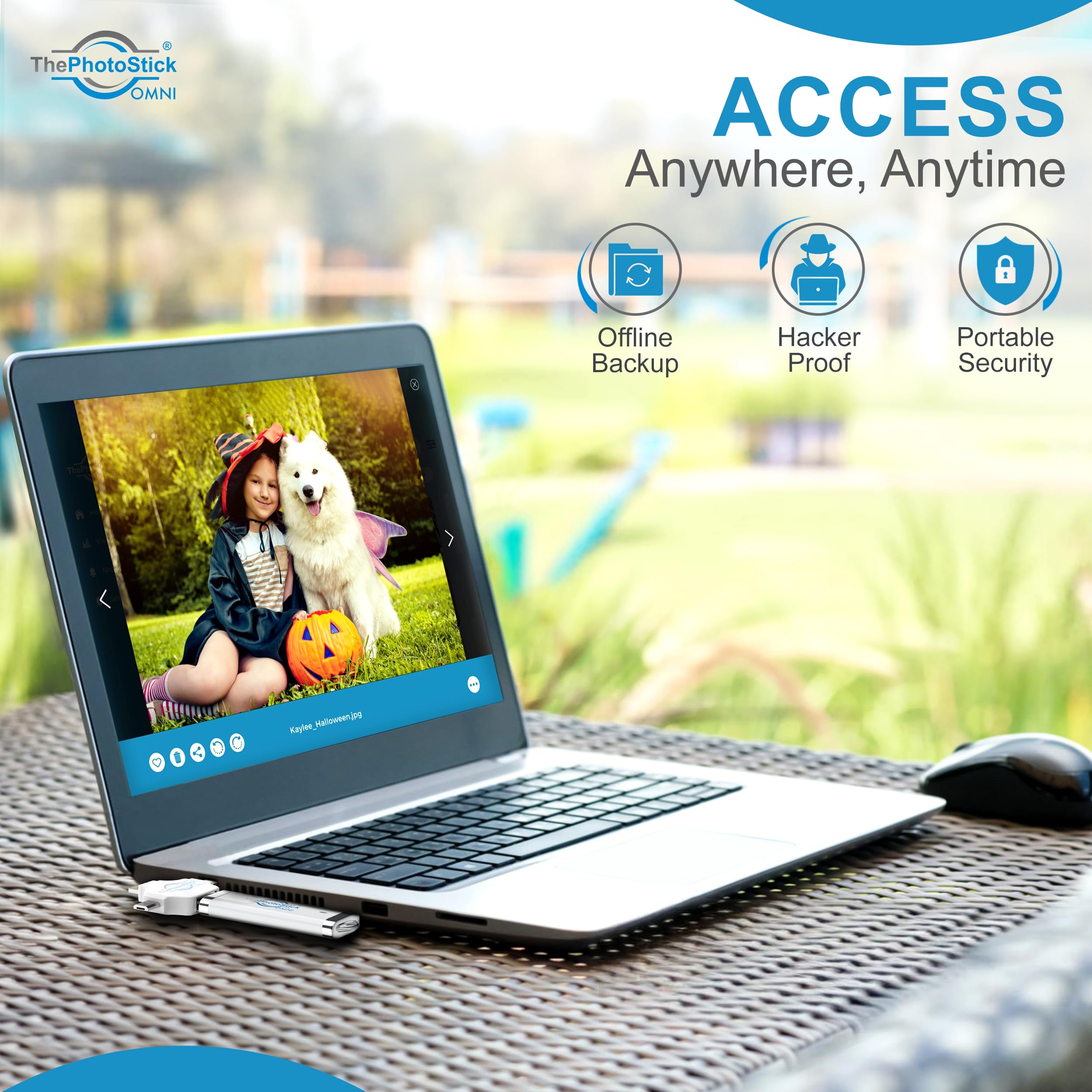 ThePhotoStick® Omni 64GB USB Flash Drive & Memory Stick – Photo & Video Backup for iPhone, Android, Mac & PC – Multiport Connection to Easily Store & Transfer Files