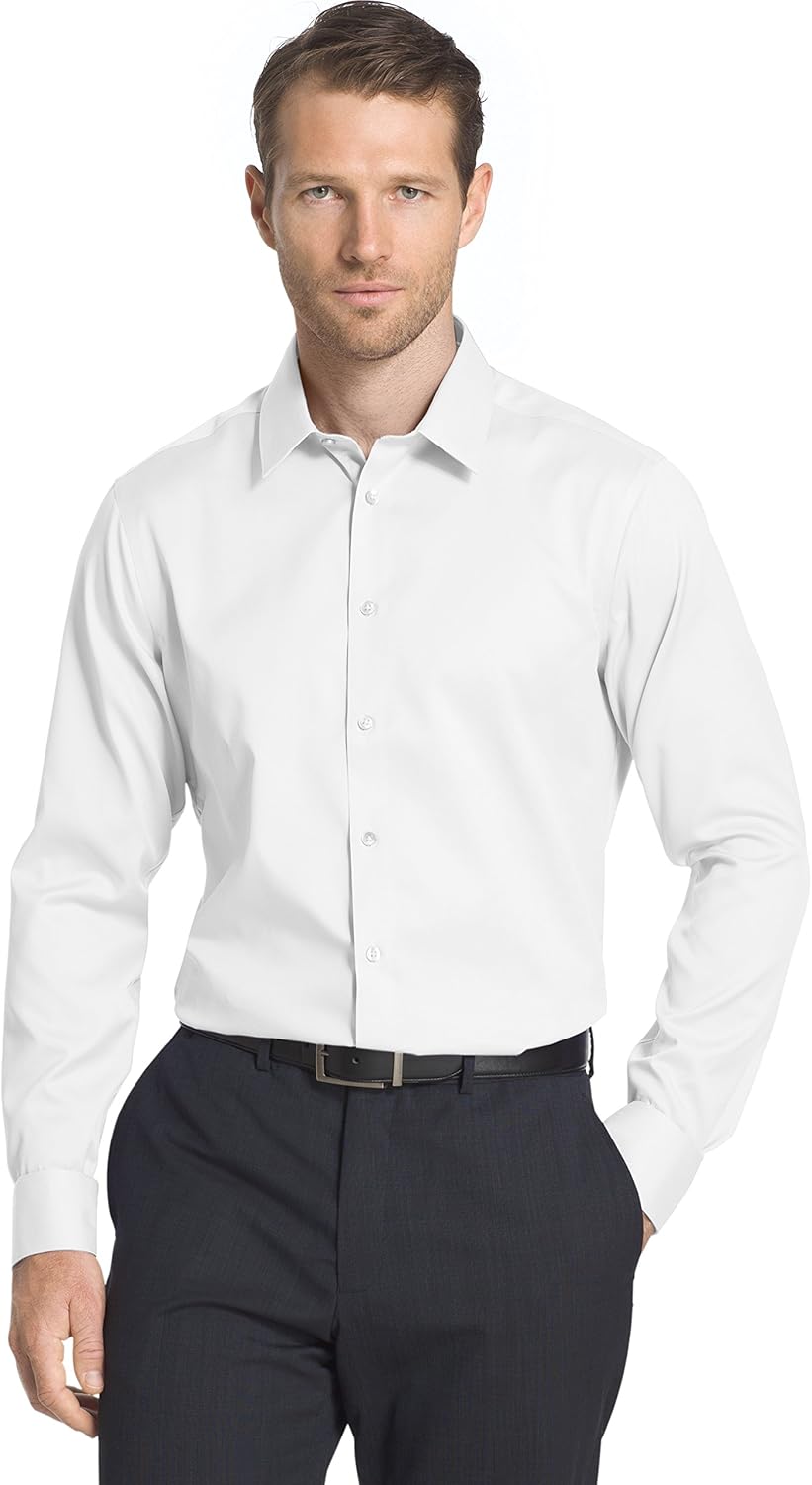 calvin klein men's dress shirts non iron slim fit solid