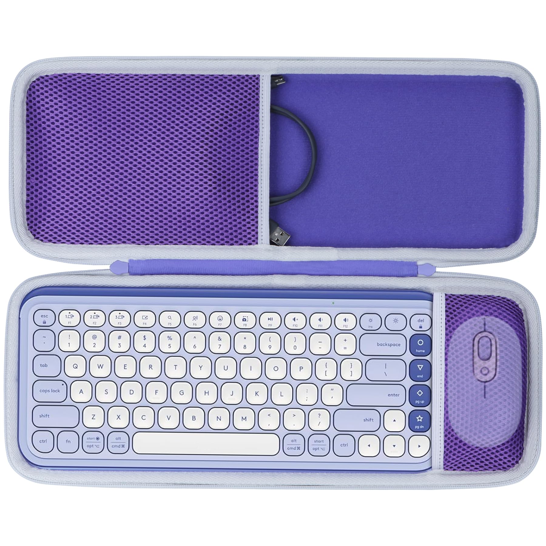 Photo 1 of Lebakort Storage Case Compatible with Logitech POP ICON Combo Keyboard and Mouse Combo (Lilac Case)