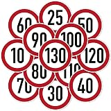 3 Autocollants Limitation De Vitesse Pour Autocars, Tracteurs, Poids Lourds - 60, 70, 80 Km/h