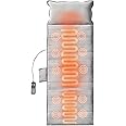 VEVOR Full-Body Massage Cushion with Heat, 10 Vibration Motor Massage Cushion Pad, Heating Vibrating Massage Mat & 5 Modes, 3 Intensities, 3 Heating Pads, Fatigue Relief Back Massager for Home Office