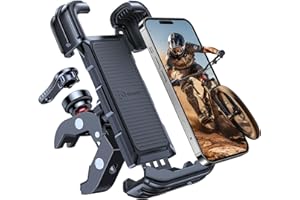 VICSEED 2024 Upgrade Bike Phone Holder- [Anti-Theft &Secure Lock] 360° Anti-Shake Bike Phone Mount Metal Motorcycle Phone Mount Handlebar Cell Phone Holder for Bike Bicycle Scooter for iPhone &Android