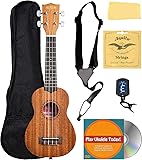 Kala KA-15S Satin Mahogany Soprano Ukulele Bundle