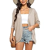 Yekaty Womens Summer Cardigan Lightweight Short Sleeve Kimono Cardigans Beach Vacation Cover up