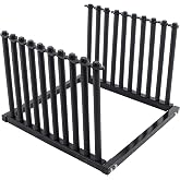 TCP Global 9-Lite Truck Bed Windshield Rack - 9 Slots | Mobile Auto Glass Cargo Protection Management Rack, Safety Rubber Foam Pads, Mast Locks,Replacement Windshield Window Holder