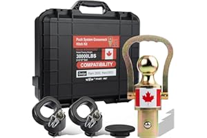 Puck System Gooseneck Hitch Ball Kit with Storage Suitcase for 2013-2024 Ram 2500/Ram 3500, 2-5/16 inch Gooseneck Ball, 38000