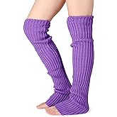 Pareberry Women's Winter Over Knee High Footless Socks Knit Warm Long Leg Warmers