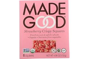 MADE GOOD MadeGood Strawberry Crispy Squares, 6 Healthy Snacks, 0.78oz
