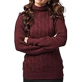 Novelle Fashion Women’s Cozy Cable Knit Turtleneck Sweater | Soft Turtleneck Women Knit Sweater for Casual or Business Wear