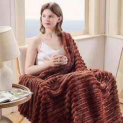 NEWCOSPLAY Super Soft King Blanket Coffee Premium