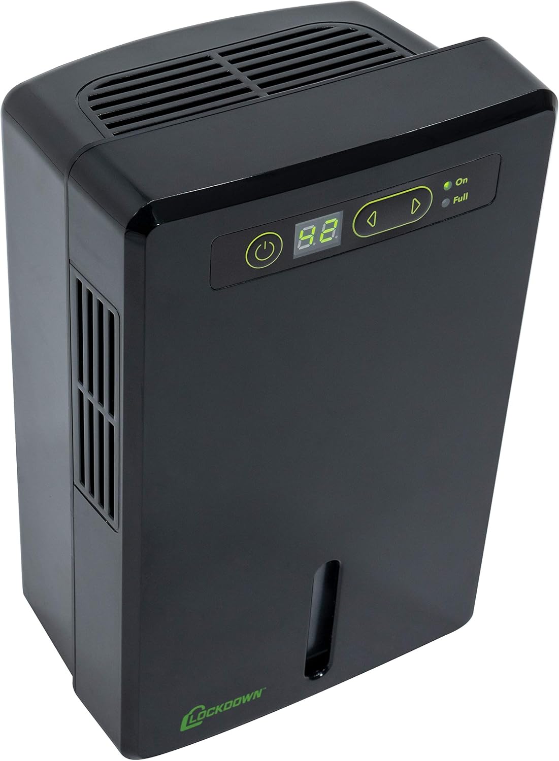Lockdown Compact Automatic Dehumidifier with Quiet Operation, Drain