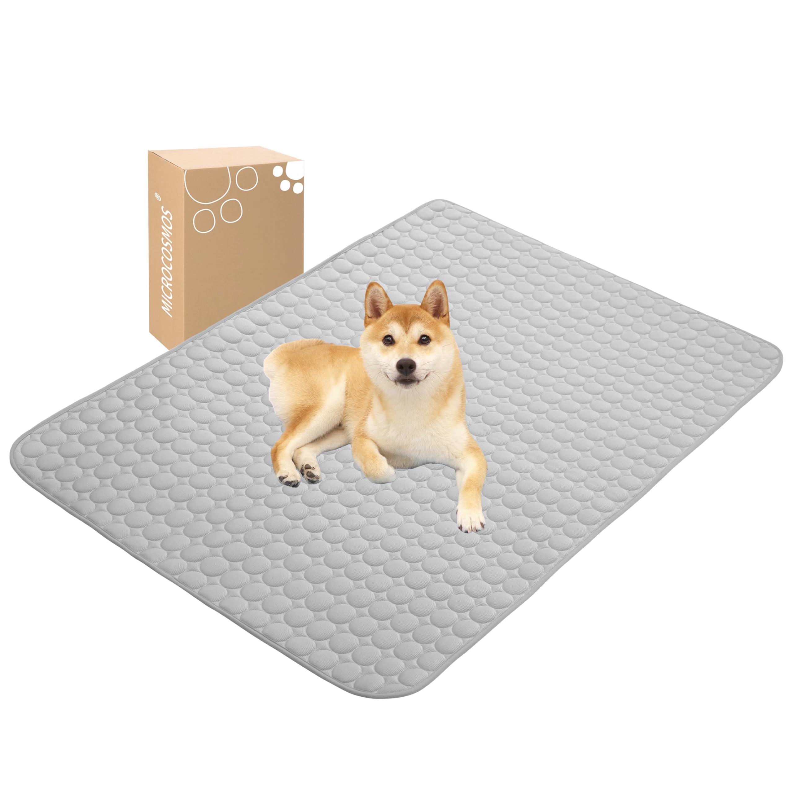 Photo 1 of MICROCOSMOS Summer Cooling Mat & Sleeping Pad- Water Absorption Top, Materials Safe, Easy Carry, EZ Clean. Keep Cooling for Pets, Kids and Adults.(Grey, 59" x 40")