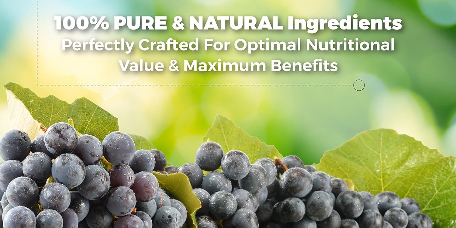 RESVERATROL1450-90day Supply, 1450mg per Serving of Potent Antioxidants & Trans-Resveratrol, Promotes Anti-Aging, Cardiovascular Support, Maximum Benefits (1bottle): Health & Personal Care