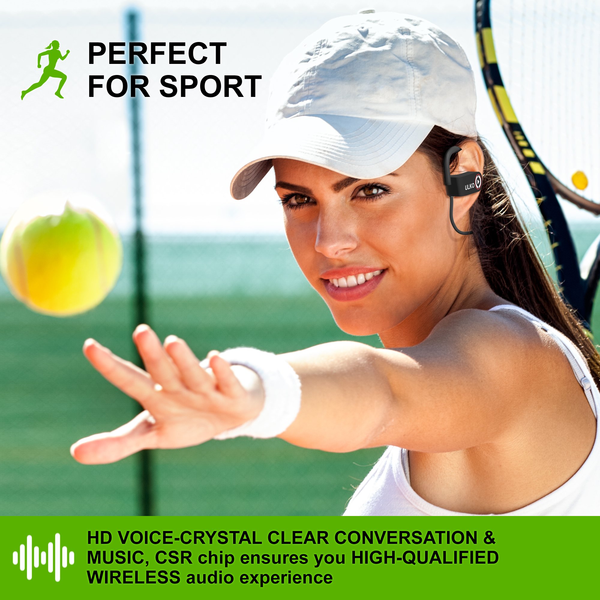 Wireless Headphones | Best Wireless Earbuds |Wireless Workout Earphones | Running Workout Sport Headphones | Sweatproof HD Stereo Earbuds | Noise Cancelling Headset Sports for Women Men Mic 9 Hours