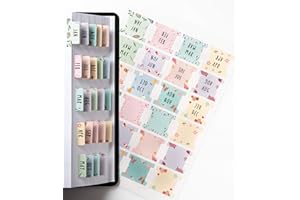 DiverseBee Laminated Planner Monthly Tabs, 24 Peel and Stick Tabs for Notebooks (12 Month Tabs and 12 Blank Tabs), Calendar Monthly Tab Stickers/Dividers (Assorted), Medium