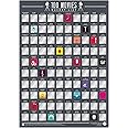 Gift Republic 100 Movies Bucket List Poster, One Size, Black