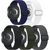 Acextro 5 Pack Stretchy Bands Compatible with Samsung Galaxy Watch 7 6 5 4 FE Band 40mm 44mm 45mm/Watch 6 4 Classic 4 42mm 46mm 43mm 47mm/Active 2, 20mm Water-Resistant Elastic Nylon Sport Strap