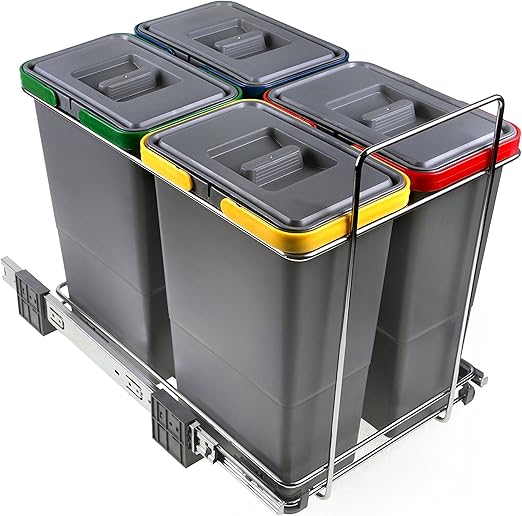 Spetebo Pattuiera XL con coperchio scorrevole, colore nero, 50 l