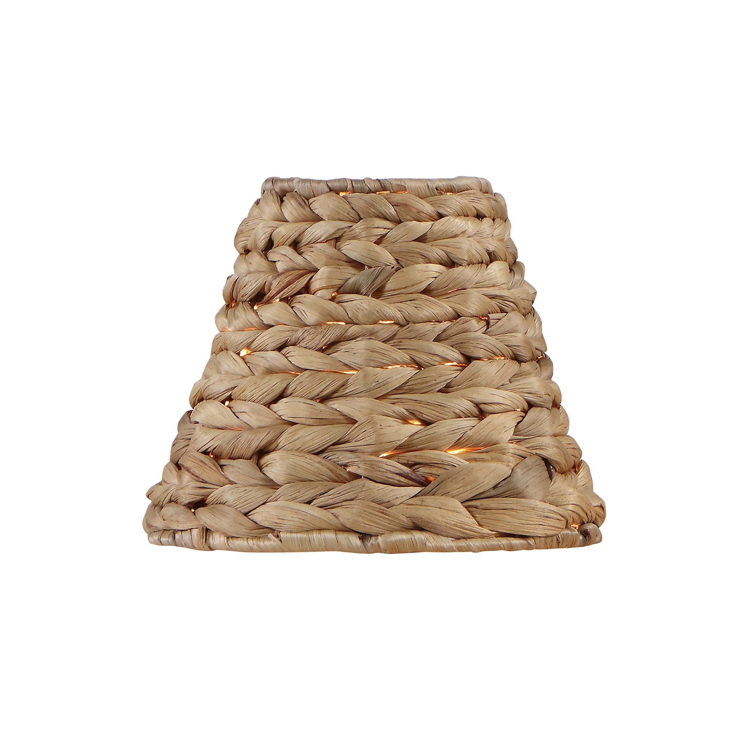 Aspen Creative 51004-1, Empire Clip-On Chandelier Lamp Shade, Water Hyacinth, 3