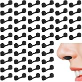 Dimeho 100 Pieces Nose Plug Filter Disposable Nose Dust Filters Bulk Sponge Nostril Filters for Spray Tanning Welding Dust Allergies DustConstruction Areas (Black)