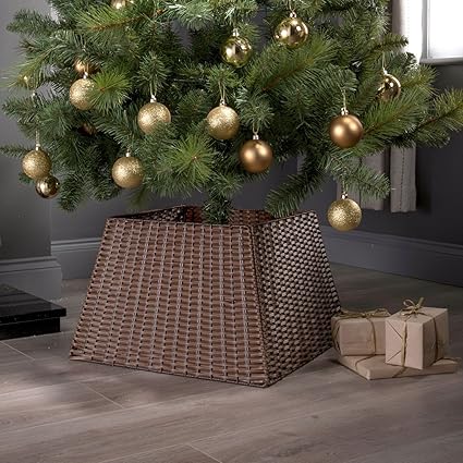 Taylor Brown Base Di Supporto In Rattan Per Albero Di Natale Decorazione Per Mantenere Lordine Marrone